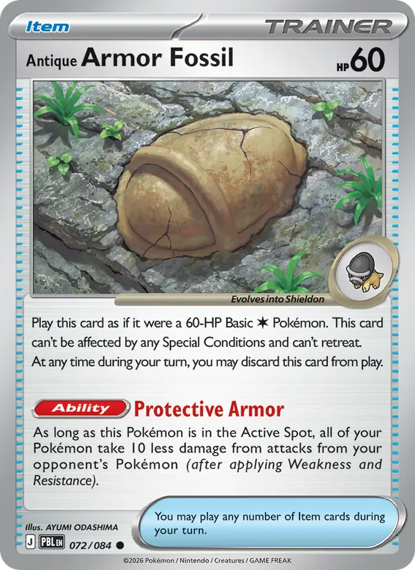 072-RH Antique Armor Fossil – Pitch Black