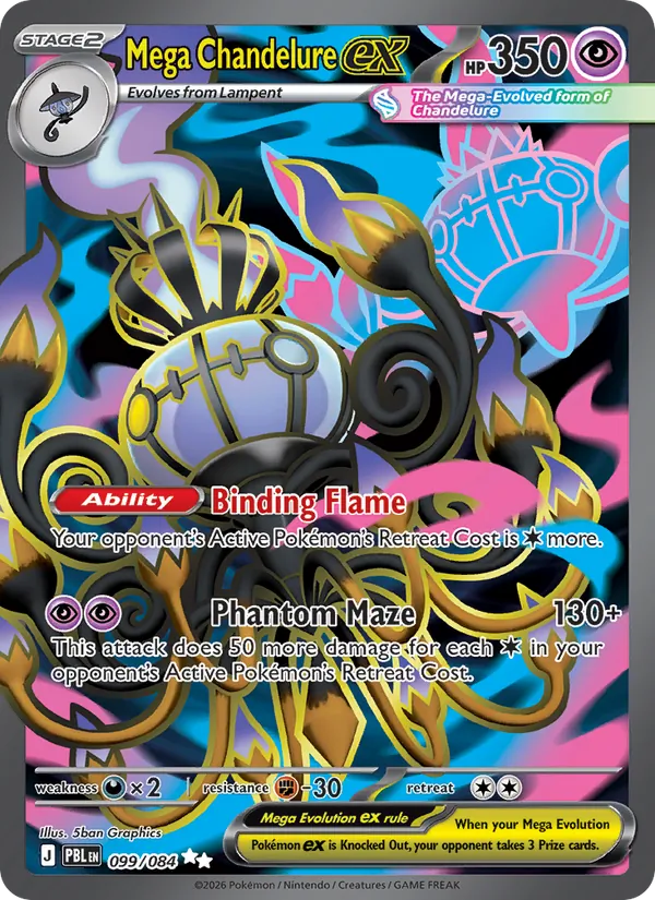 099 Mega Chandelure ex – Pitch Black