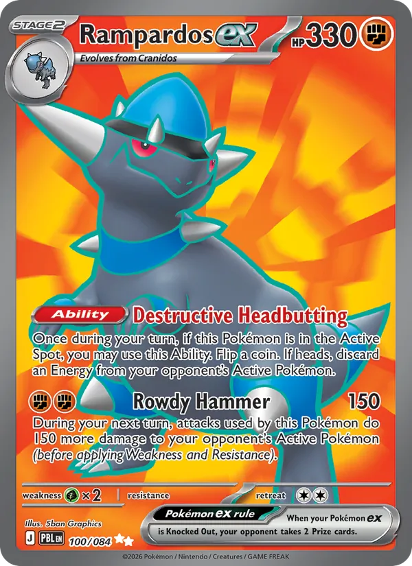 100 Rampardos ex – Pitch Black