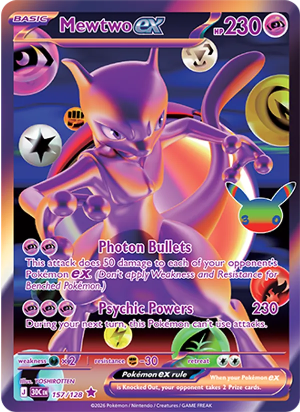 157 Mewtwo ex – 30th Celebration