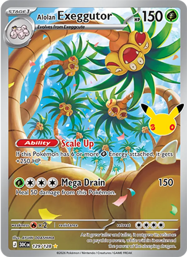 129 Alolan Exeggutor – 30th Celebration