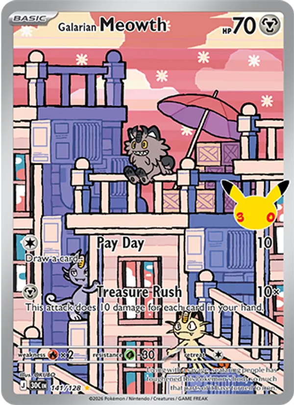 141 Galarian Meowth – 30th Celebration