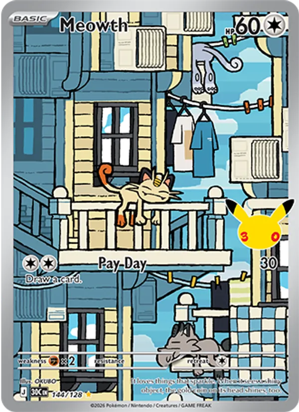144 Meowth – 30th Celebration