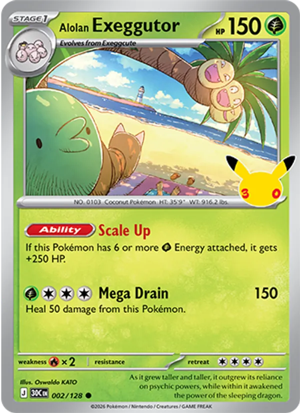 002 Alolan Exeggutor – 30th Celebration