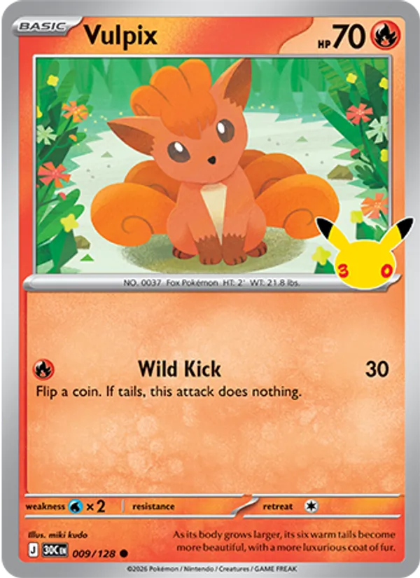 009 Vulpix – 30th Celebration