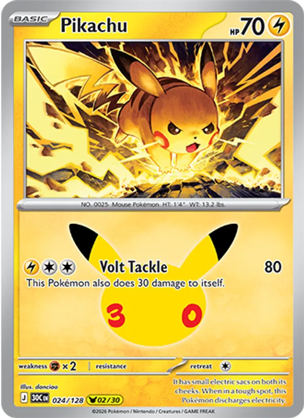 024 Pikachu – 30th Celebration