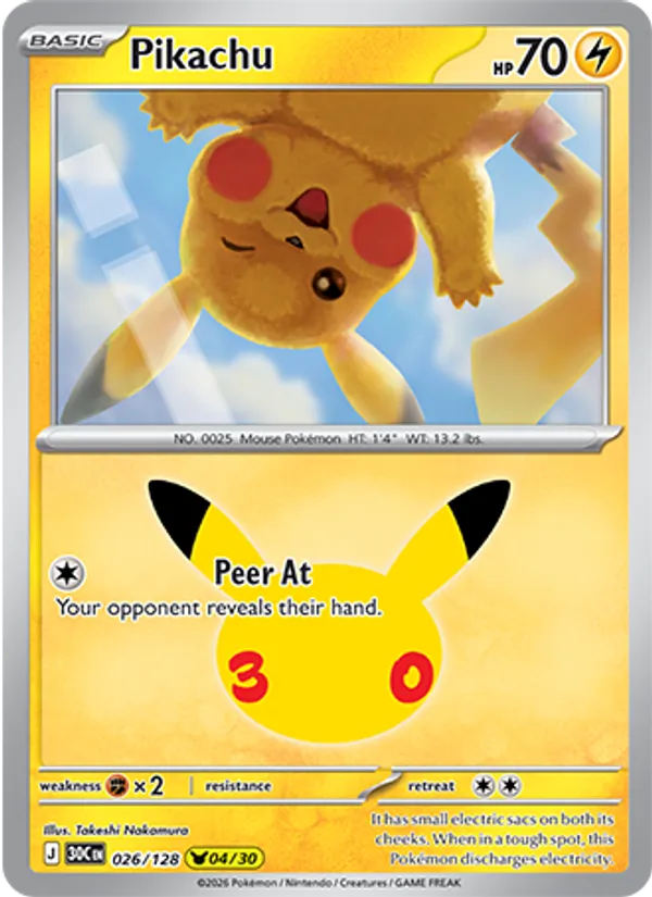 026 Pikachu – 30th Celebration
