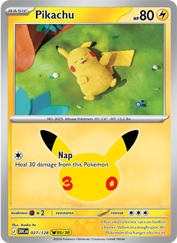 027 Pikachu – 30th Celebration
