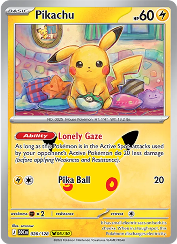 028 Pikachu – 30th Celebration