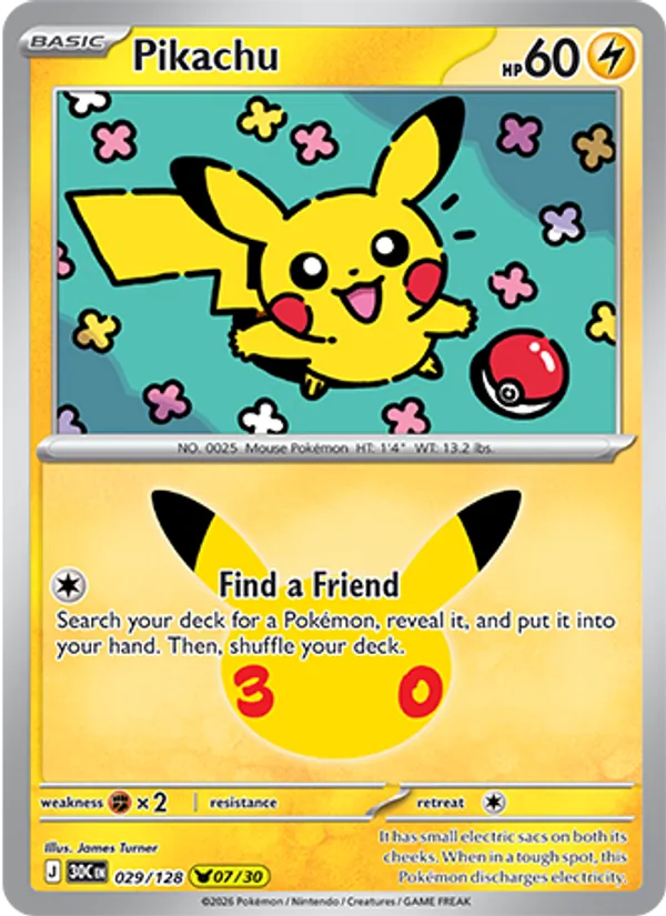 029 Pikachu – 30th Celebration