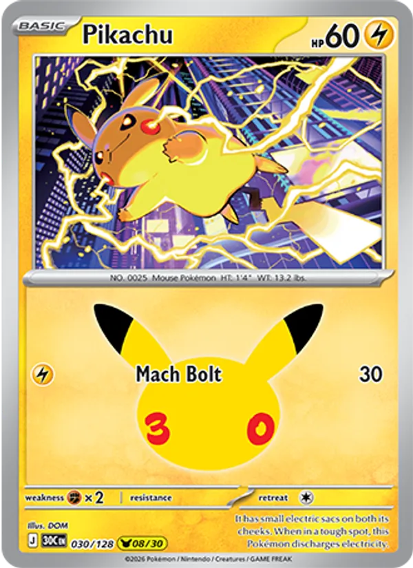 030 Pikachu – 30th Celebration