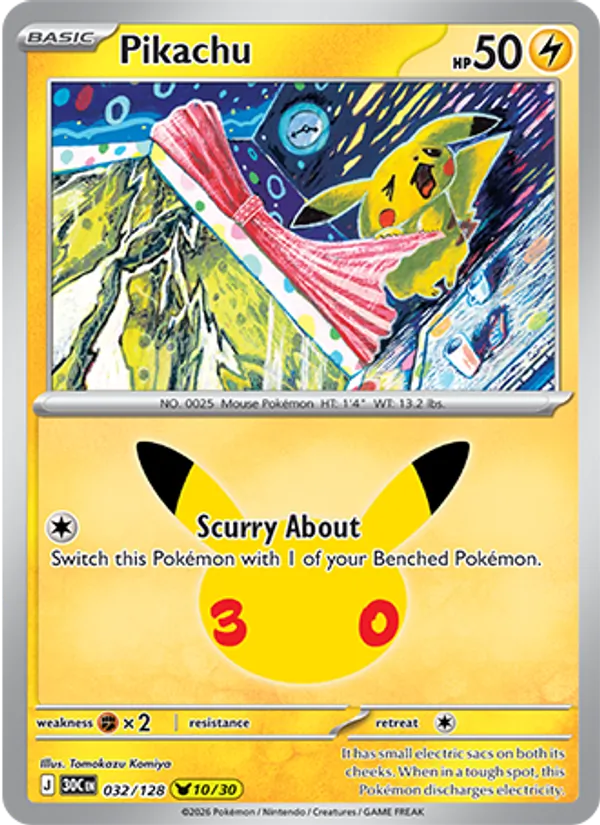 032 Pikachu – 30th Celebration