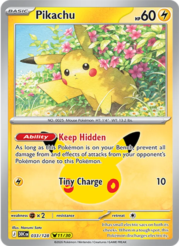 033 Pikachu – 30th Celebration