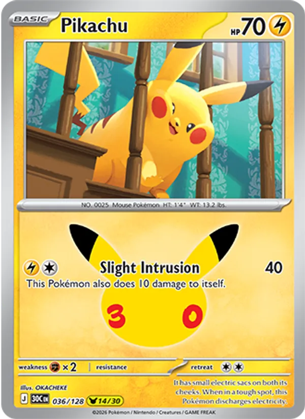 036 Pikachu – 30th Celebration