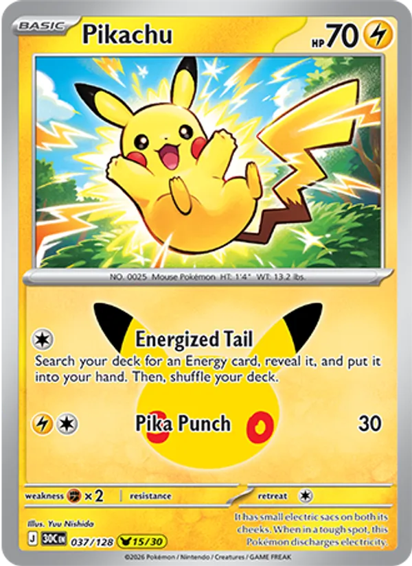 037 Pikachu – 30th Celebration