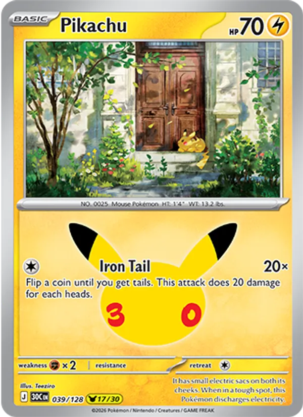 039 Pikachu – 30th Celebration