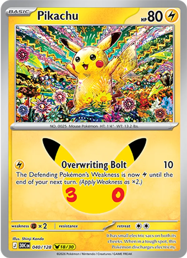040 Pikachu – 30th Celebration