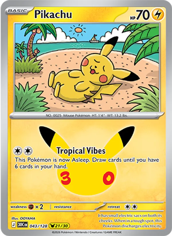 043 Pikachu – 30th Celebration
