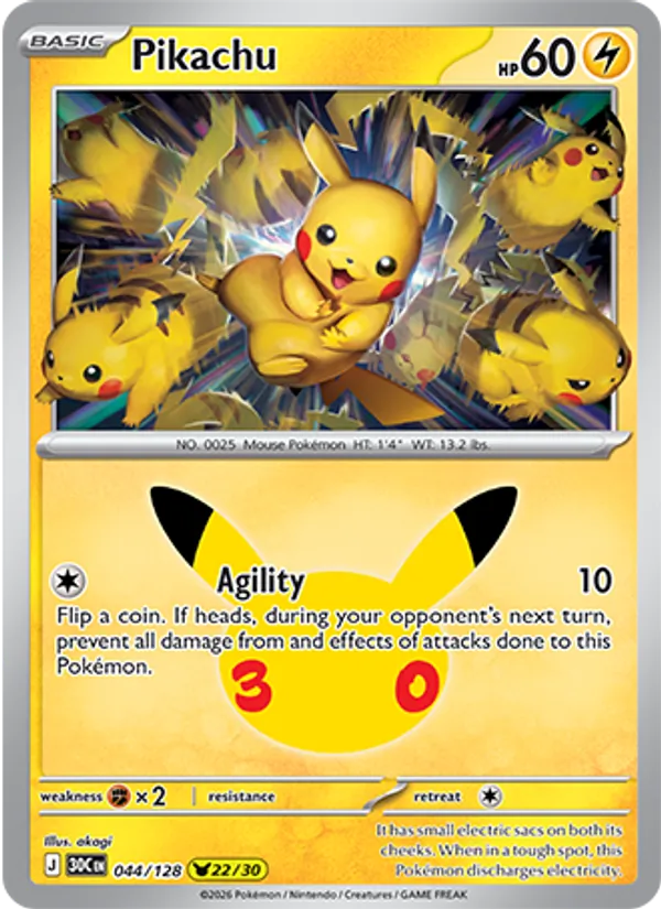 044 Pikachu – 30th Celebration