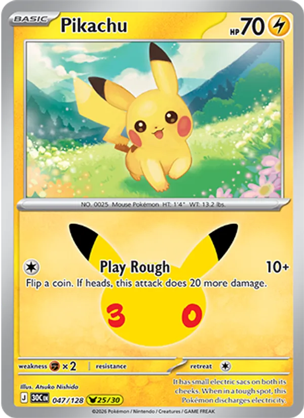047 Pikachu – 30th Celebration