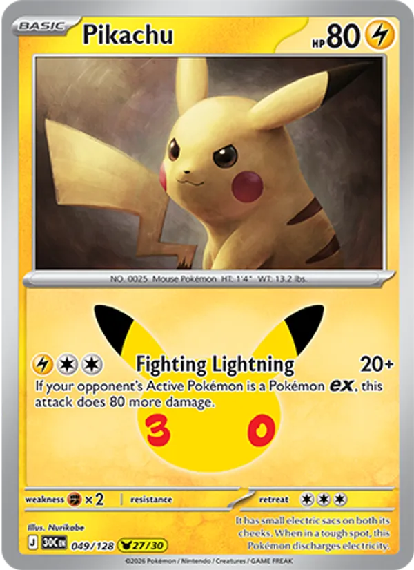 049 Pikachu – 30th Celebration