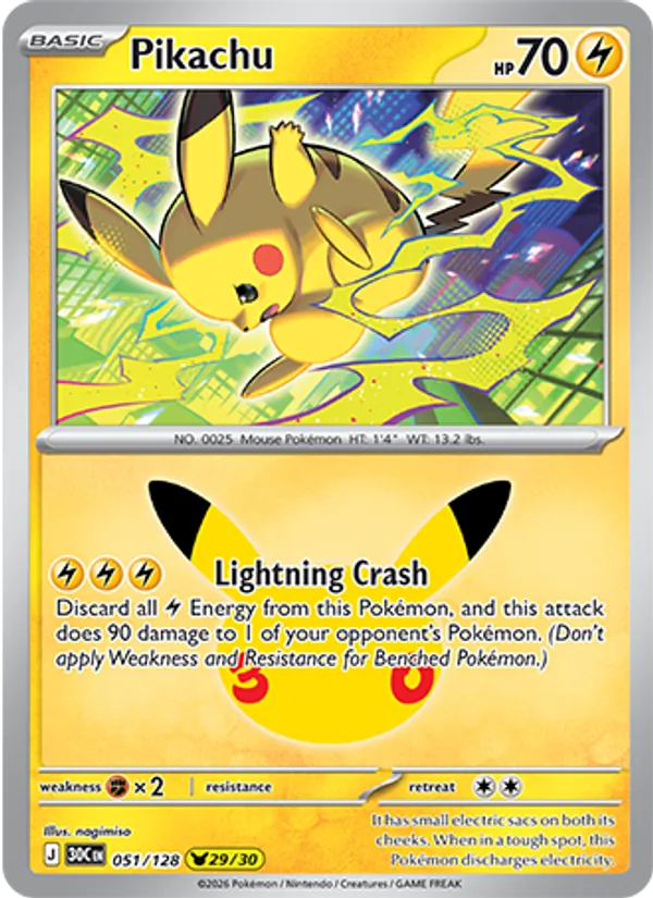 051 Pikachu – 30th Celebration