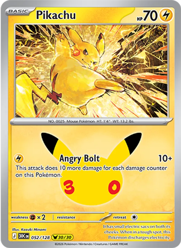 052 Pikachu – 30th Celebration