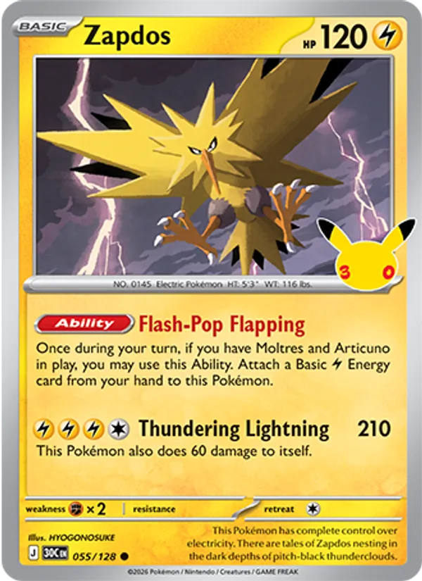 055 Zapdos – 30th Celebration