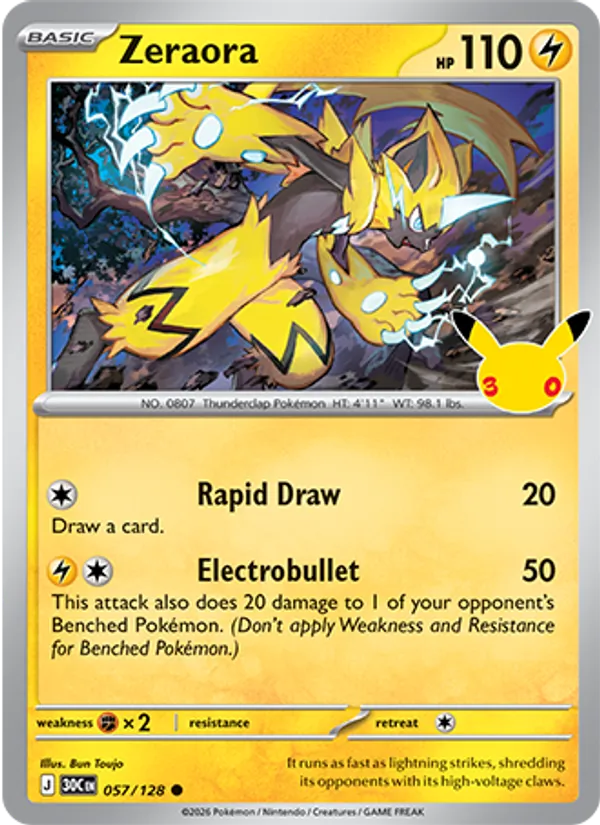 057 Zeraora – 30th Celebration