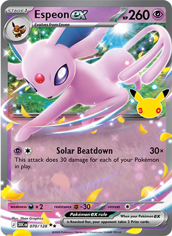 070 Espeon ex – 30th Celebration