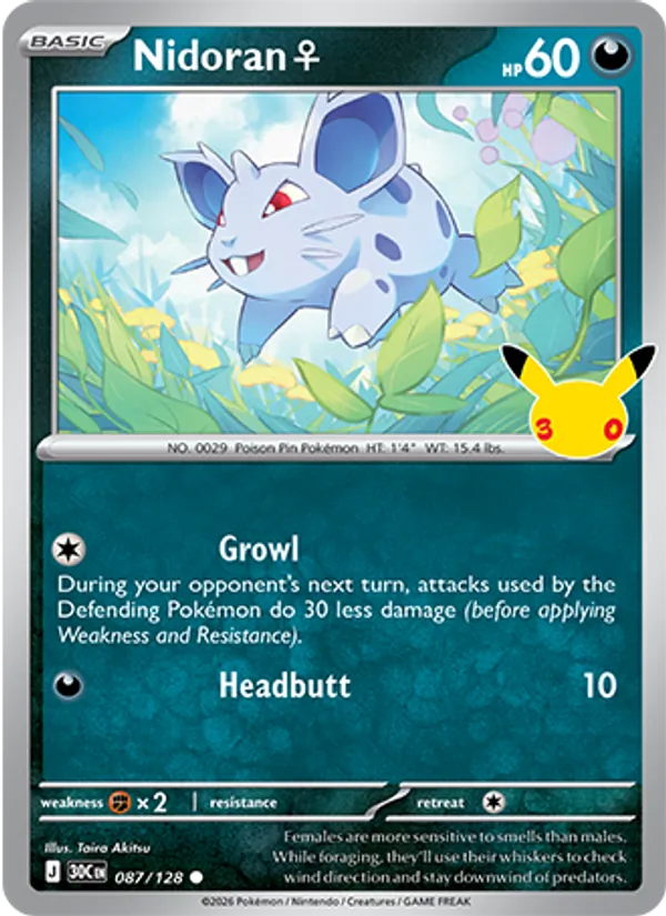 087 Nidoran♀ – 30th Celebration