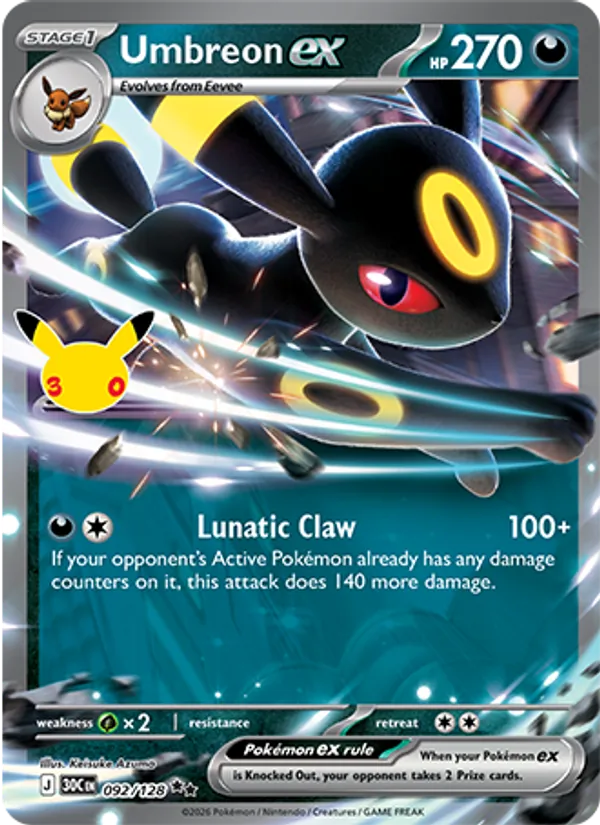 092 Umbreon ex – 30th Celebration