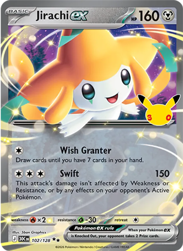 102 Jirachi ex – 30th Celebration