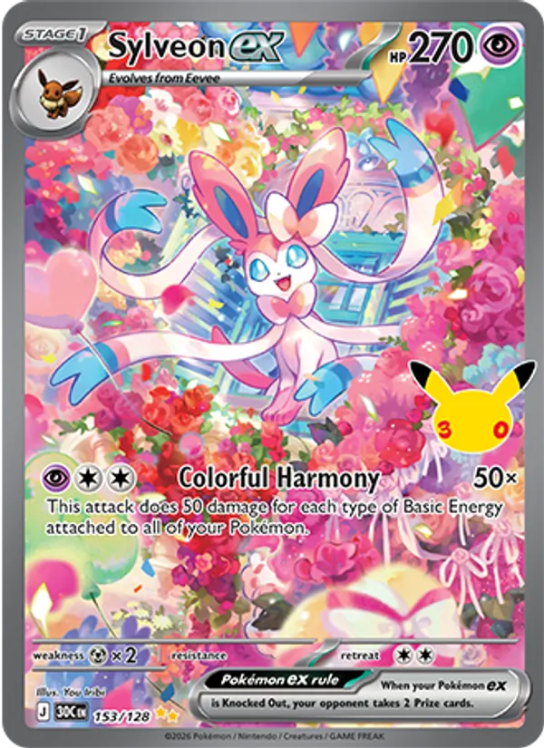 153 Sylveon ex – 30th Celebration