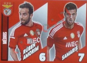 13 Rúben Amorim/Samaris (médios) – Panini SL Benfica 2014-2015