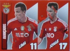 18 Lima/Jonas (avançados) – Panini SL Benfica 2014-2015