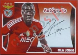 115 Ola John (Autógrafo) – Panini SL Benfica 2014-2015