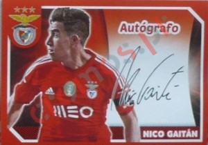 119 Nico Gaitán (Autógrafo) – Panini SL Benfica 2014-2015