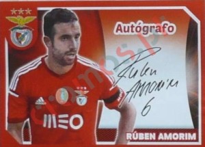 95 Rúben Amorim (Autógrafo) – Panini SL Benfica 2014-2015