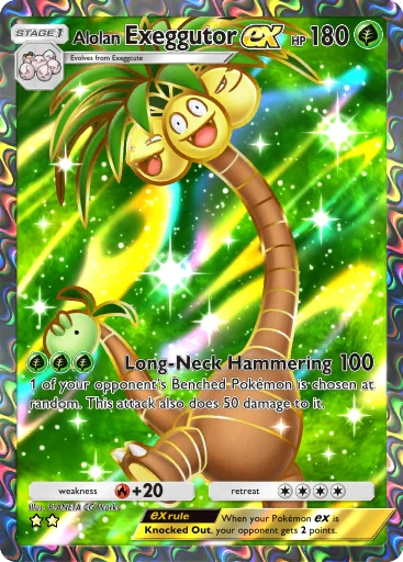 153 Alolan Exeggutor ex – Dual Fusion