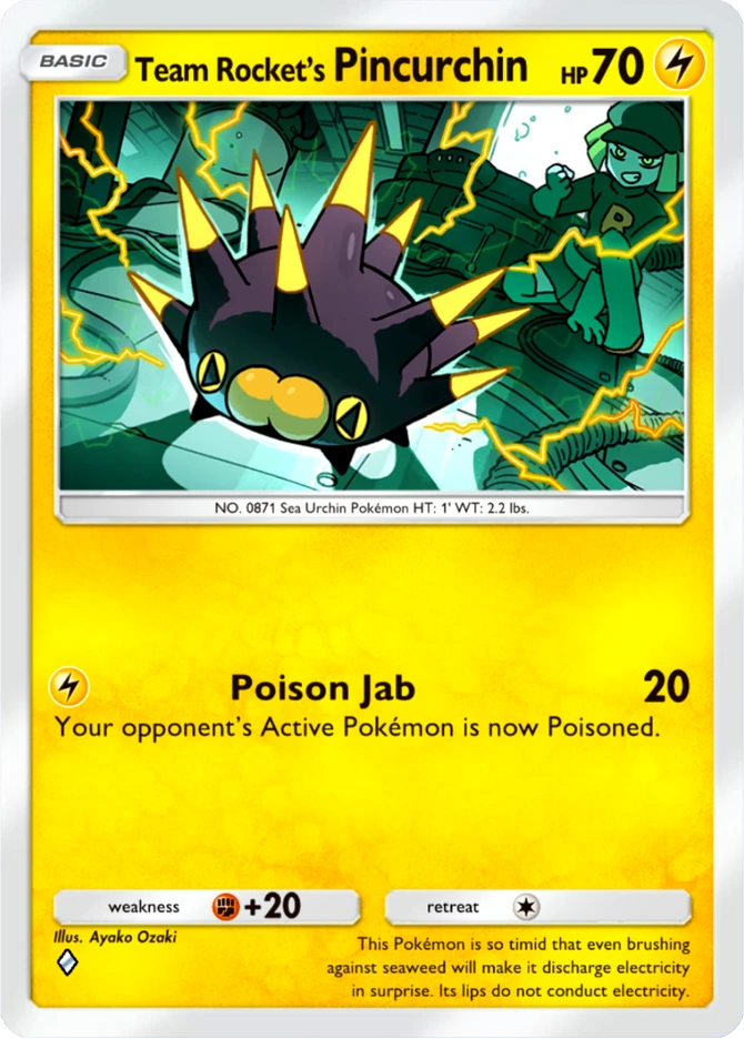 024 Team Rocket's Pincurchin – Team Rocket's Ambition