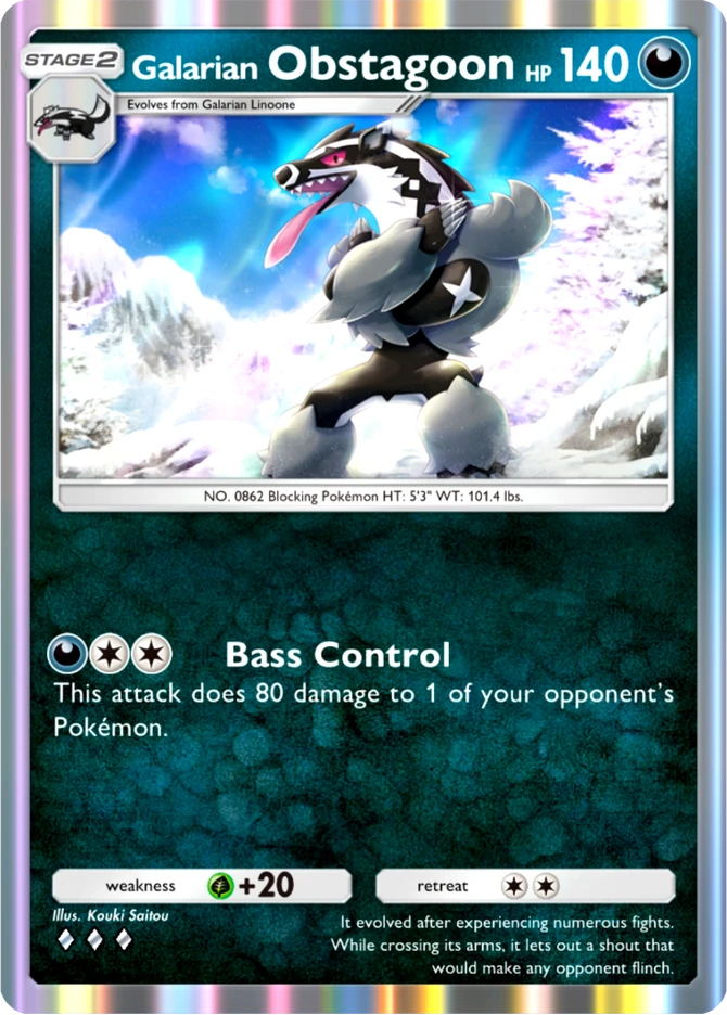 097 Galarian Obstagoon – Ruler of the Skies
