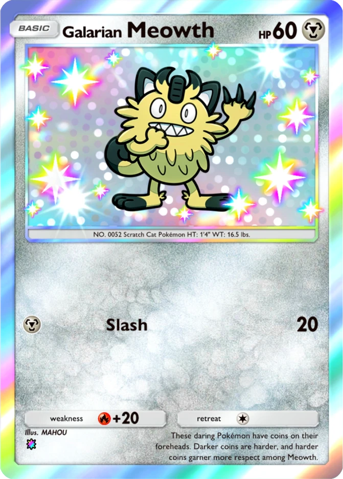 218 Galarian Meowth – Ruler of the Skies