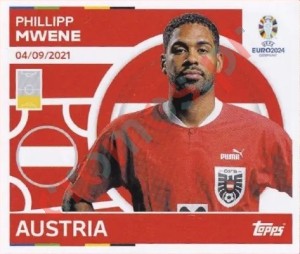 AUT7 Phillipp Mwene – UEFA Euro 2024 Topps