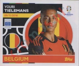 BEL13 Youri Tielemans – UEFA Euro 2024 Topps