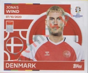 DEN18 Jonas Wind – UEFA Euro 2024 Topps