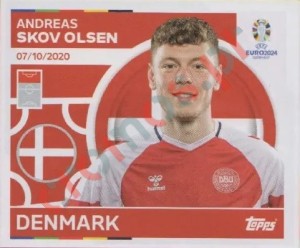 DEN19 Andreas Skov Olsen – UEFA Euro 2024 Topps
