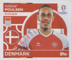 DEN20 Yussuf Poulsen – UEFA Euro 2024 Topps