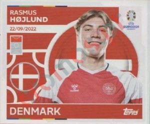 DEN21 Rasmus Højlund – UEFA Euro 2024 Topps