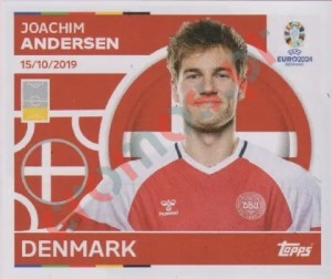 DEN7 Joachim Andersen – UEFA Euro 2024 Topps
